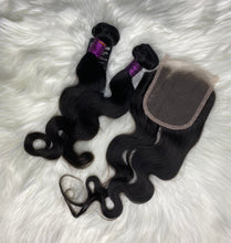 Load image into Gallery viewer, 1B#2PCS Bundles Body wave #16,18+18 lace closure 4x4
