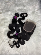 Load image into Gallery viewer, 1B#2PCS Bundles Body wave #16,18+18 lace closure 4x4
