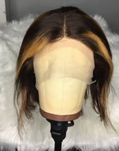 Load image into Gallery viewer, 10 inch highlight Glueless Bob wig straight 4/27 ombre
