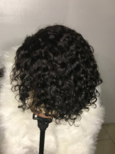 Load image into Gallery viewer, Short Bob Brazilian wigs 4x4 lac closure human hair curly (8 Inch)
